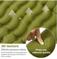 Colchón Doble Para Acampar Autoinflable Con Almohada Matrícula De Viaje Para 2 Personas Tapete De Aire Al Aire Libre - details 5