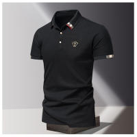 Camisa POLO Para Hombre De Verano Seda De Hielo Secado Rápido Manga Corta Color Sólido Ajuste Suelto Collar De Negocios Top Transpirable - details 9