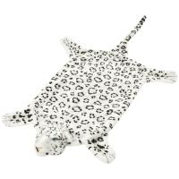 vidaXL Alfombra afelpada de leopardo 139 cm blanco - details 0