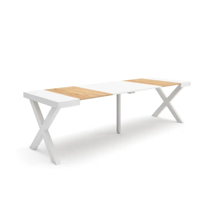 Skraut Home - Mesa Consola Extensible - Mesa Auxiliar - Tapa - 58/262x90x73cm - Práctica y Versátil - Estilo Moderno - Fácil Montaje - 1