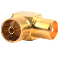 Banner - Adaptador antena coaxial macho - hembra en angulo recto