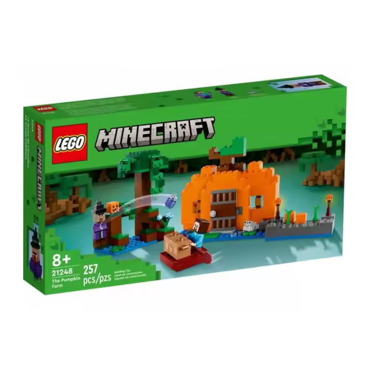 LEGO MINECRAFT 21248 LA GRANJA-CALABAZA | Construye Casa Calabaza Cultiva Huerto Lucha Contra Bruja Navega en Barco Prepara Pastel Calabaza - 1