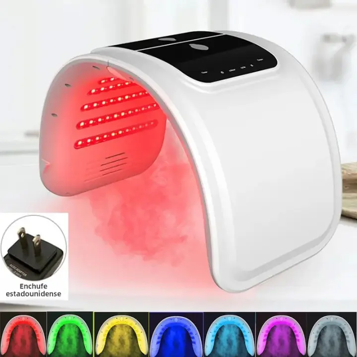 Máscara De Terapia LED Con 7 Colores Para Rejuvenecimiento De Piel Antiarrugas Y Belleza Facial Y Corporal Con Spraying Nano - 1
