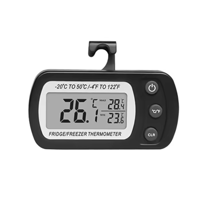 Termómetro Digital Para Nevera Con Gancho Monitor De Temperatura LCD Indicador Antihumedad Para Refrigerador Y Congelador - 1