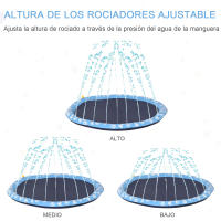 PawHut Splash Pad Aspersor de Juegos de Agua con Rociador Tapete de Salpicaduras Piscina de Verano Portátil para Mascotas Perros - details 3