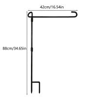 Palo De Bandera De Metal Resistente Al Clima Para Exteriores Con Accesorios Adecuado Para Banderas De Jardín Y Courty - details 1