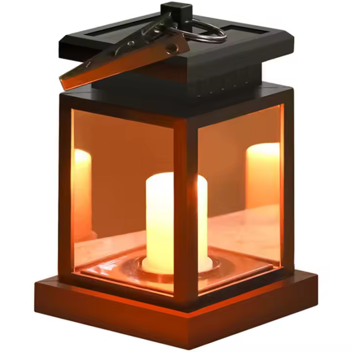 Led Solar Lights Garden Lights Hanging Lantern Star Shape Candle - 1