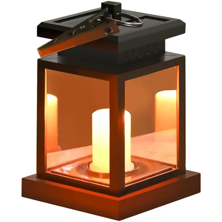 Led Solar Lights Garden Lights Hanging Lantern Star Shape Candle - 1