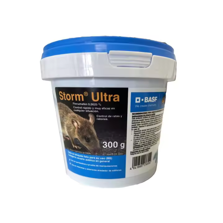 BASF - RATICIDA STORM ULTRA 300gr - Cebo en bloque listo para su uso - Control de ratas y ratones - 1
