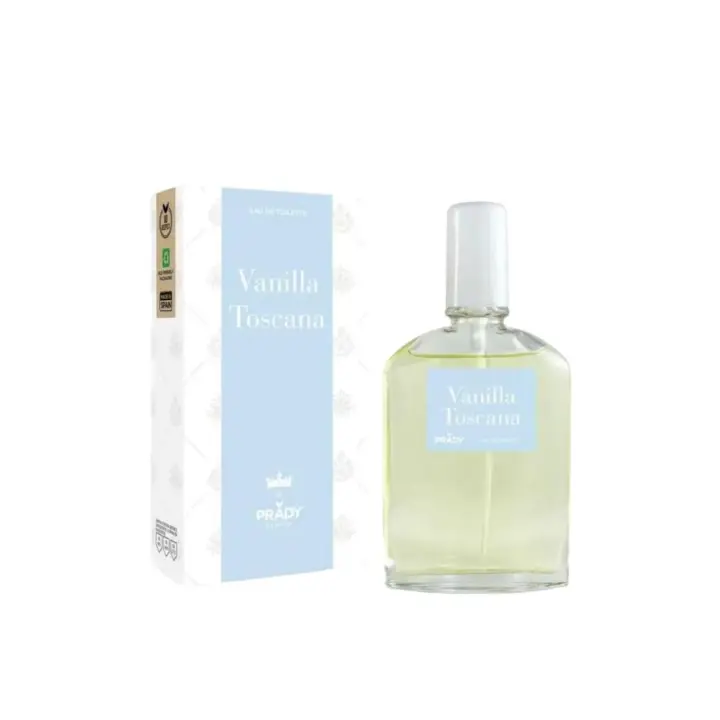 La Prady Vanilla Toscana presenta un aroma equilibrado entre la dulzura de la vainilla y la frescura cítrica, complementado con matices amaderados y especiados, haciendo que sea una fragancia versátil y adecuada para cualquier ocasión, tanto diurna como n - 1