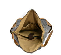 Mochipa impermeable de cuero de Lona encerada para Viajes de fin de semana, capacidad para portátil de 45 cm de Altura, mochila para Mujeres y humres - details 4