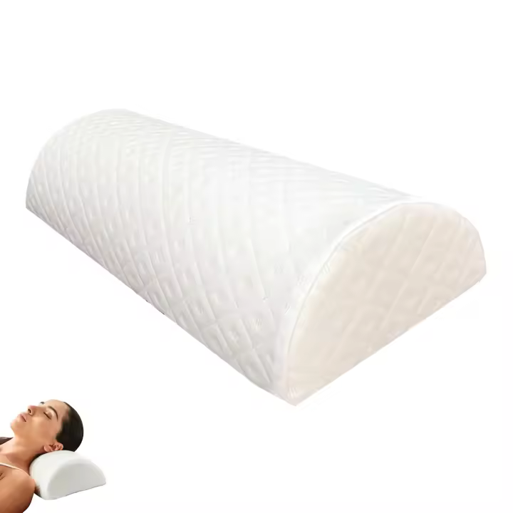 MAGIC SELECT Almohada de Piernas Media Luna. Cojín Semi Circular Ergonómico de Espuma Viscoelástica. Funda Lavable de Poliéster. Soporte para Cuello, Rodillas y Dormir de Lado. Ideal para Viajes y Hogar - 1