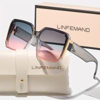 LINFEMAND Gafas De Sol Para Mujer Con Marco Grande Protección UV400 Ideal Para Fiestas De Verano Y Regalo De Vacaciones - details 0