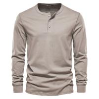 Camiseta informal de manga larga con cuello redondo para hombre, camisa deportiva ajustada de talla europea, otoño, nueva - details 2