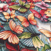 Lafabricadelastelas- Gobelino tela de tapicería Jacquard dibujo mariposas alta definición , tela por metros .Ancho 2,8 metros.  Resistente, opaco, alta calidad, cortinas, cojines, colchas, bolsos, cubresogfás. - details 2