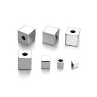 50Pcs Cubos De Acero Inoxidable Para Joyería DIY 2.5mm 3mm 4mm 6mm Bolas Espaciadoras Cuadradas Libres Para Pulseras Pendientes - details 2