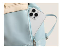 Bolso pequeño azul y blanco nuevo 2023 para salir, linda mochila con diseño de perro canela para mujer, mochila pequeña de moda versátil de verano - details 6