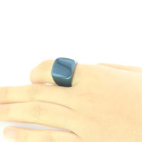Anillo De Sello Grande En Forma Cuadrada Personalizable En Plata/Oro/Negro/Azul Para Hombres Anillo De Titánico Acero Joyería Clásica Para Fiesta - details 4