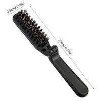 Cepillo De Barba Para Hombres Con Pelo De Cerdo Suave Cepillo De Afeitar Plegable Para Barba Y Bigote Peine Para Peluquería Y Estilizado De Cabello - details 7