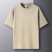 Camiseta De Algodón Puro 100% Para Hombre Manga Corta Verano Moda Casual Color Sólido Cuello Redondo Top Amplio Para Pareja - details 16