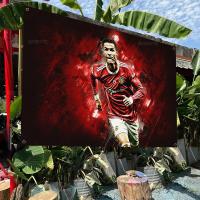 Bandeera Bohemia Colorida De Cristiano Ronaldo CR7 Para Decoración De Pared Interior Estilo Mandala Banner De Polyester Tamaño Variado - details 7