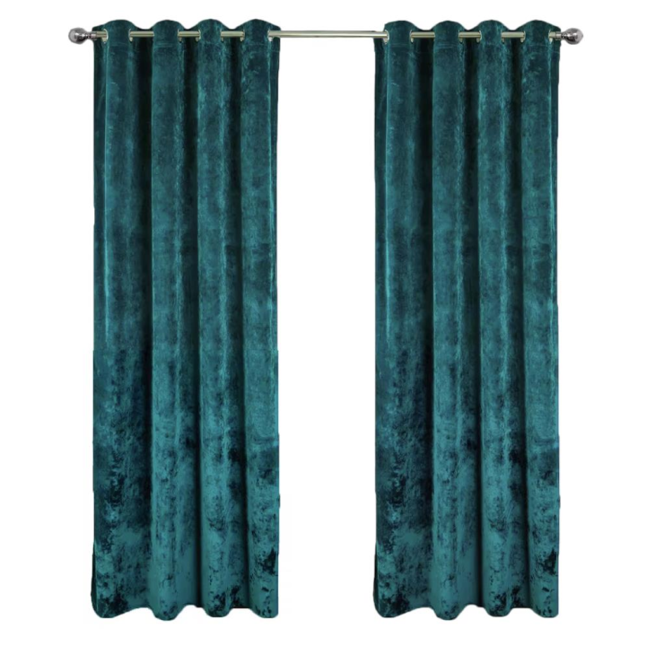 Cortinas de Terciopelo Opaca 100% Poliéster 140x260cm -Cortina Gruesa y Suave -Diseño Moderno -Ojales de Metal -Disponible en 10 Colores-Ideal para Salón, Sala de Estar, Dormitorio y Oficina.