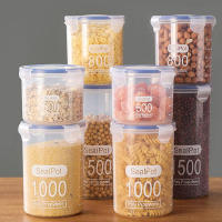 Contenedores De Almacenamiento De Alimentos Transparentes De Plástico S/M/L/XL Para Cocina Granos Azúcar Especias Jars Sellados - details 1