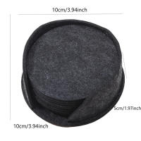 10pcs Coasters Redondos De Terciopelo Para Mesa De Comedor Protector Antigolpes Resistente Al Calor Para Taza De Café Y Té Tapete Para Vaso De Cocina Accesorios - details 12