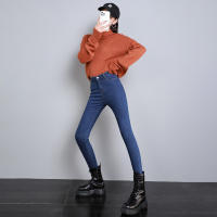 Nuevas Jeans Térmicas Para Mujer Invierno Con Forro De Plush Cálidos Y Elásticos Skinny Denim Gruesos Para Estudiantes Trousers De Madre Con Fur - details 35