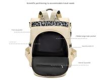 Oxford lienzo estampado de Leopardo Bolsa de hombro Femenino casual versátil Viaje mochila Bolso ligero Bolso de moda - details 1