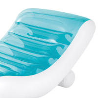Colchoneta hinchable INTEX Splash Lounge azul y blanco, flotador para piscina, Capacidad 1 persona, peso máx. 100kg, Medidas 99x191cm, incluye porta bebidas y parche de reparación - details 4