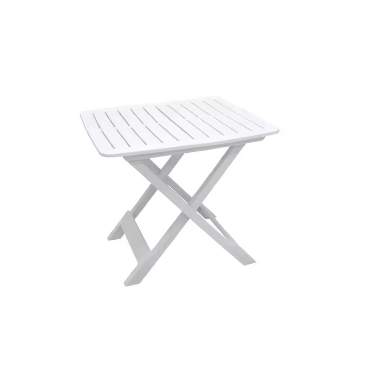 Mesa de Jardín Plegable Camping, Progarden Tevere - Blanco - 1