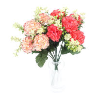 Bouquet De 1 Vaso De Hiedra Artificial Con 5 Cabezas De Algodón Decoración De Hogar Y Boda Falsa Lujo Para Interior Y Exterior - details 1