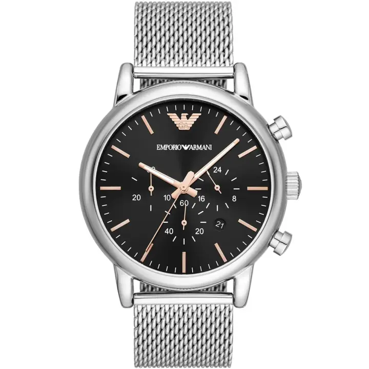 Emporio Armani Reloj hombre AR11429, con calendario, Incluye Caja Original, Diámetro: 43MM - 1