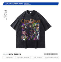 Camiseta Anime CODE GEASS Vintage Lelouch Lamperouge T-shirt Oversize Streetwear Manga C.C. Para Mujer 100% Algodón - details 0