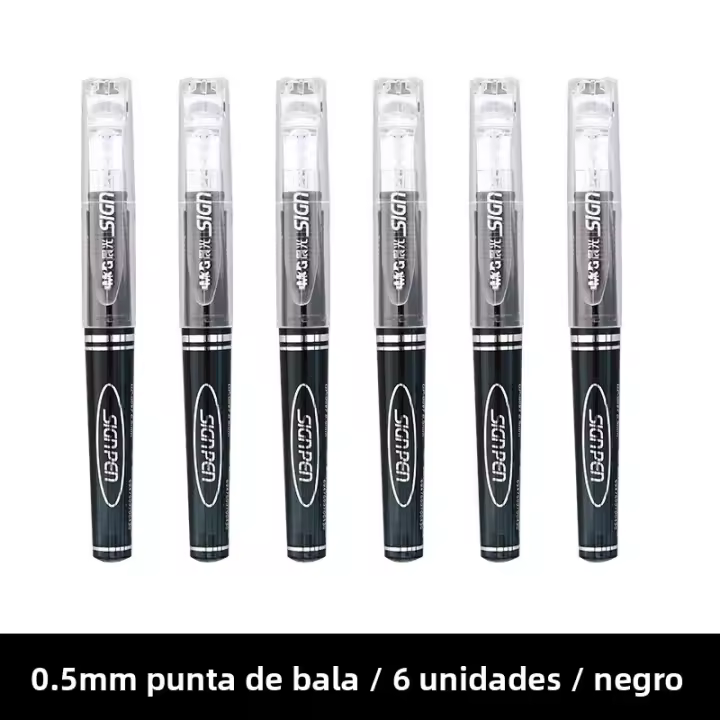 M&G Bolígrafo Gel Mini De Bolsillo 0.5mm Negro Recargable Adecuado Para Estudiantes Y Negocios Plástico Material - 1