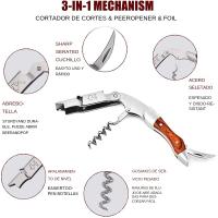 Abrepuertas Multifuncional Creativo De Acero Inoxidable Para Cerveza Y Vino Cuchillo De Vino Rojo Abrebotellas Ecológico - details 1