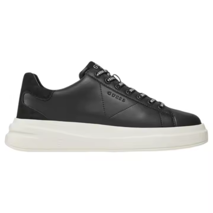 Sneakers Uomo Guess Elba Patch Logo Leather Black - 1