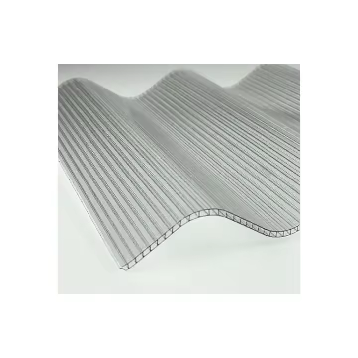 Placa corrugada 177/51 panel de policarbonato transparente 6 mm espesor 200x92 cm - 1