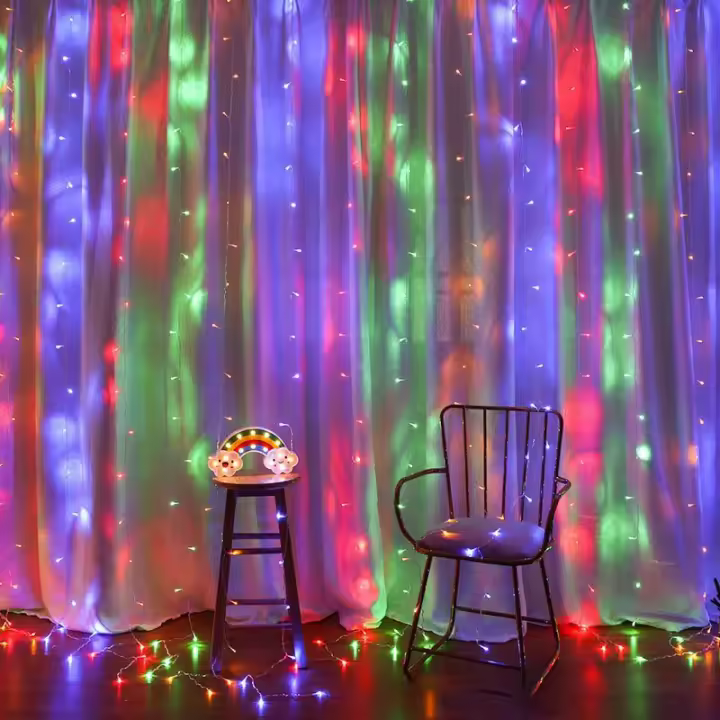 Cadena De Luces De Hilo De Cobre Con 600/300/200 LED Para Cortina USB Con Control Remoto Decoración Para Fiesta Boda Navidad 3*1-6*3M - 1