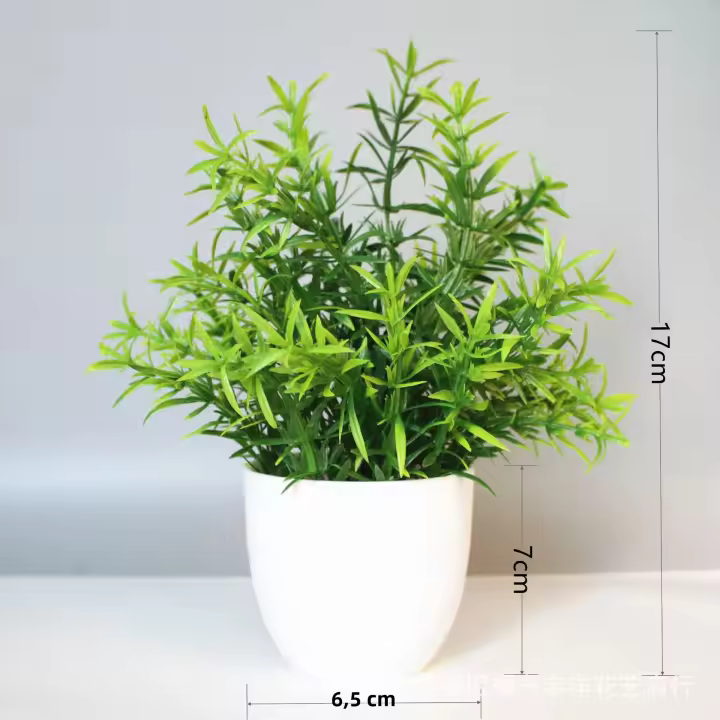 1PCS Decoración De Escritorio Con Plantas Artificiales Paisaje Bonsái Para Oficina Hogar Estante De Mesa Accesorios De Fiesta De Boda PVC - 1