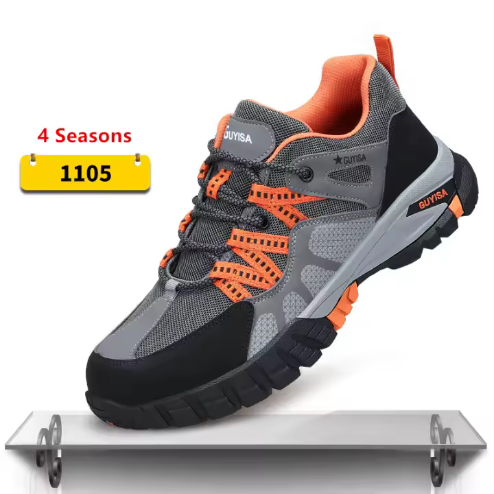 Zapatos de trabajo con punta de acero para hombre, zapatillas de seguridad ANTIPERFORACIONES, botas antideslizantes, zapatos indestructibles - 1