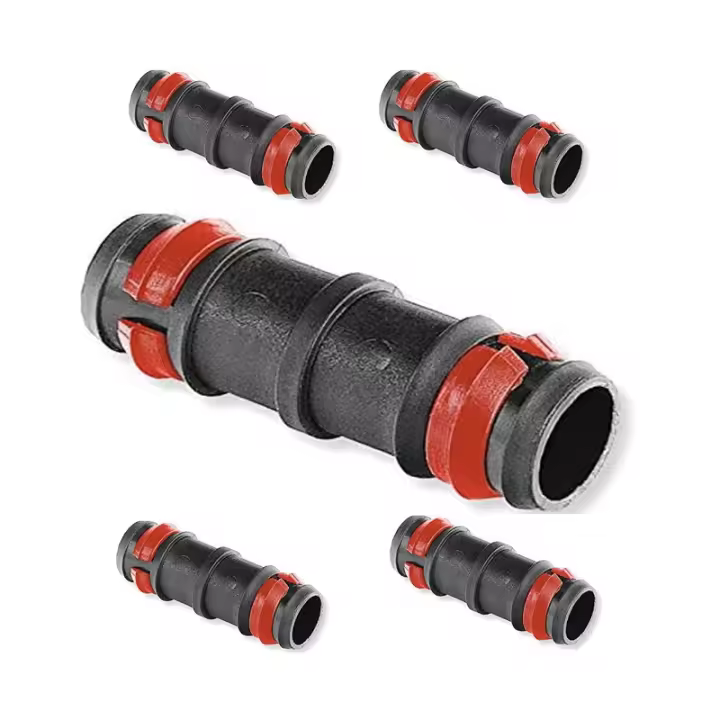 Suinga Manguito 16mm Riego por Goteo con Anilla de Seguridad (Pack 10) - Negro - 1