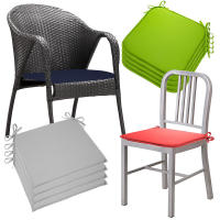 Cojín De Silla De Poliéster 35x35cm Con Correa Antideslizante Para Comedor Sofa Oficina Coche - Almohada De Asiento Interior Hogar - details 12
