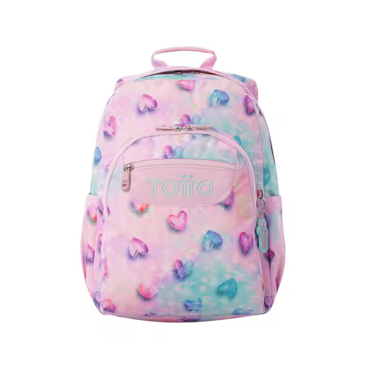 Totto Mochila escolar   Acuareles -Dimensiones:33 x 44 x 14 cm-Material:Poliester reciclado - 1