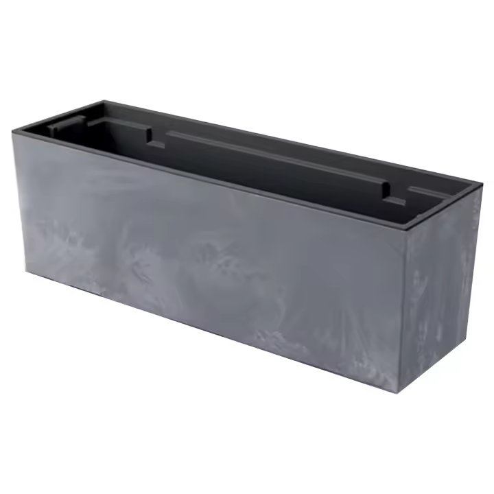 Prosperplast Maceta URBI CASE BETON EFFECT con Depósito 580x180x195 Marengo - 1