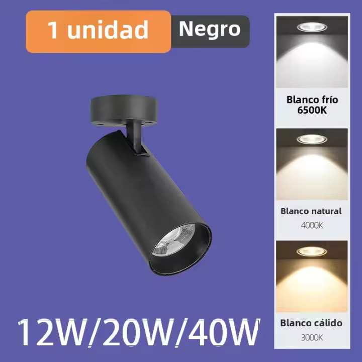 Spotlight LED Tricolor Montaje En Superficie Para Iluminación Interior En Sala De Estar Dormitorio Cocina Vínculo 85-265V - 1