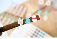 3 Pcs Decorativos Pegatinas Redondas Kawaii Oso Pastel Para Scrapbooking DIY Diario Álbum Etiquetas Adhesivos De Estación - details 17