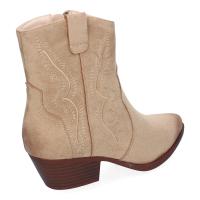 PuntoSalao Botines estilo campero tacón bajo para mujer color beige VRA-1163 - details 2