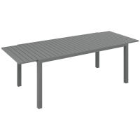 Outsunny Mesa de Jardín Extensible Mesa de Comedor Exterior Mesa de Terraza Rectangular para 6 -8 Personas con Marco de Aluminio Carga 50 kg para Balcón 180/240x94x73 cm Gris Oscuro - details 0